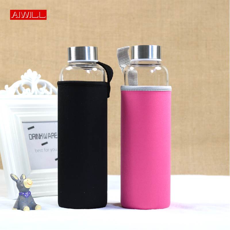 Outdoor Sport Glass Water Bottle - AIWILL botol air kaca untuk olahraga,