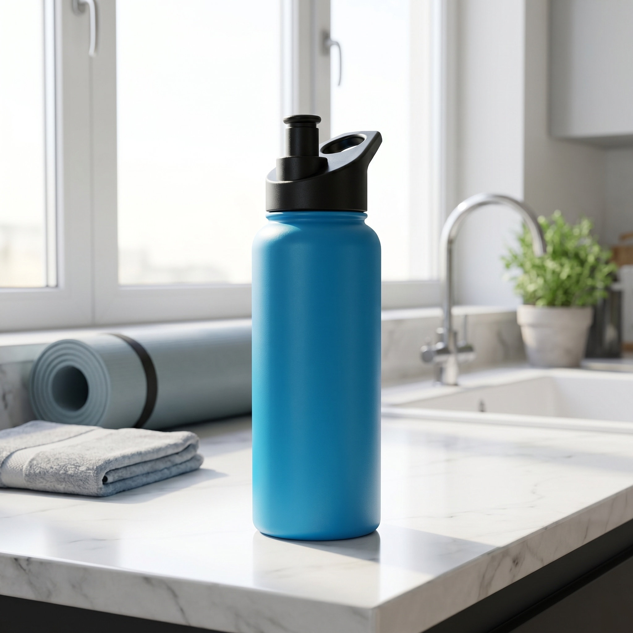 Outdoor Sport Glass Water Bottle - 2 buah penutup nosel penyedot, tutup